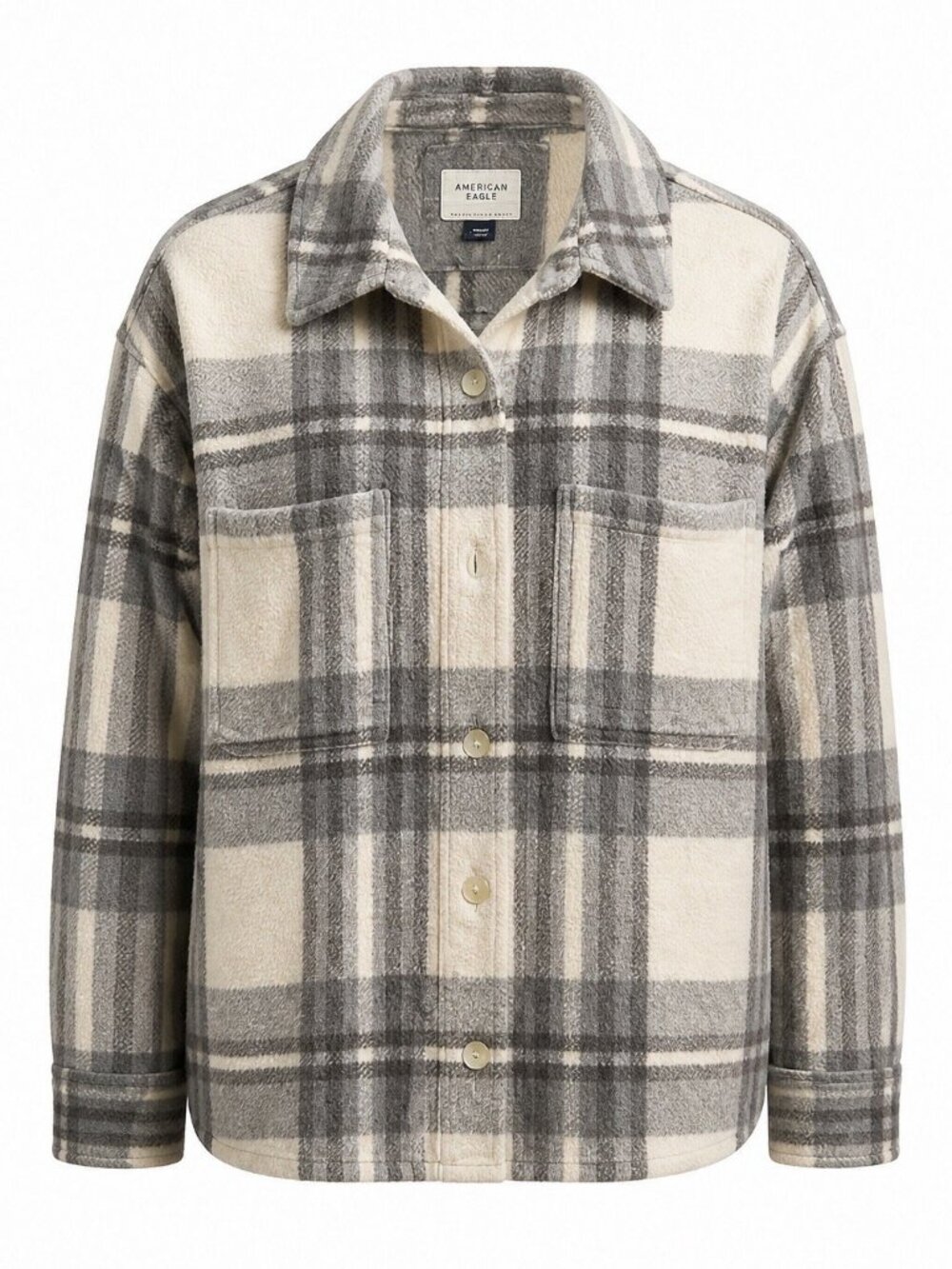 American Eagle, Plaid Fleece Jacket,  Size L